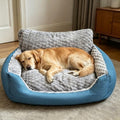 47" XL Dog Bed for Extra Large Dogs Up to 99 lbs, Memory Foam Bolster Sofa by NOFKYNOXA