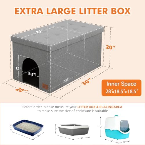 Zerbuger Cat Litter Box Enclosure Furniture - Image 2