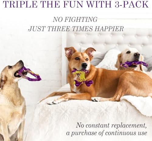 Frienhund Tough Dog Toys for Aggressive Chewers 3 Pack, Indestructible Dog Toys - Image 4