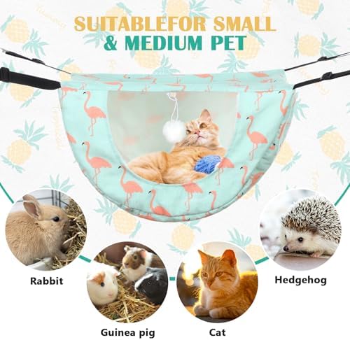 Unittype 2 Pieces Cat Cage Hammock Hanging Pet Bed, 2 Styles - Image 4