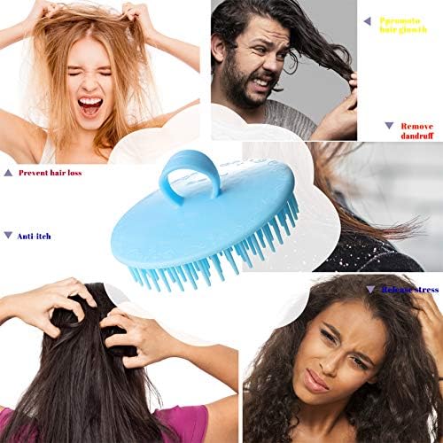 4PCS Hair Scalp Scrubber Massager Brush Head Exfoliator Shower Shampoo Comb - Image 4