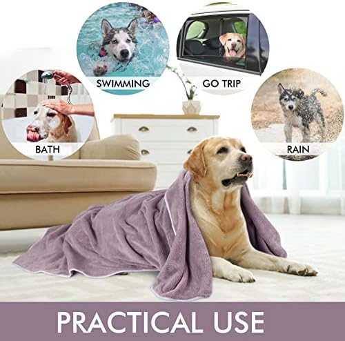KinHwa Dog Towels for Drying Dogs, Absorbent Microfiber Pet Bath Towel - Image 5