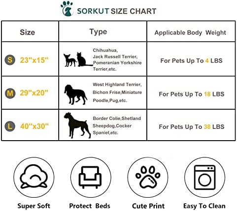 SORKUT 1 Pack 3 Puppy Blanket, Fleece Pet Dog Blanket - Image 6