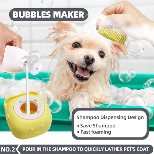 6-in-1 Grey Pet Grooming Kit: Hair Brush, Washing Gloves, Slicker Brush - Image 3