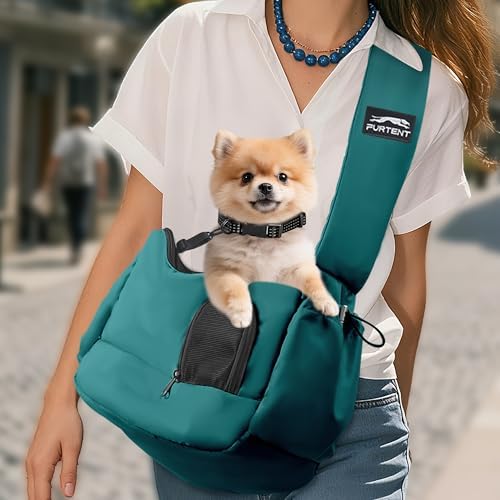 Dog Carrier Sling for Small Dogs & Cats Hand-Free Puppy Sling Purses by FURTENT