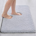 Disolla Silver Grey Bathroom Rugs 20x32, Non-Slip Plush Thick Bath Mat by Disolla