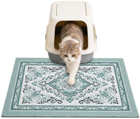 Unicorn Catcher 24"x15" Cat Litter Mat Non-Slip Washable Litter Box Mat by UnicornCatcher