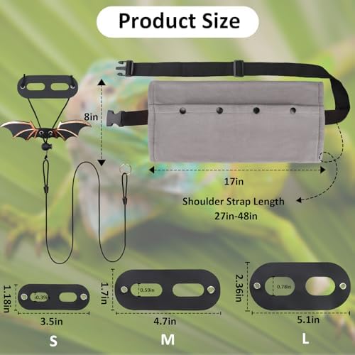 Bearded Dragon Sling Carriers and Leash Harness, Adjustable Harness - Image 2