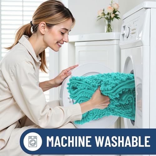 Smiry Bathroom Rugs 30X20, Extra Soft Rubber Backing Chenille Bath Mats - Image 6
