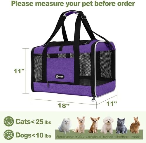 GAPZER Pet Carrier for Cat 18x11x11 Inch, Top Load Small Dog Car Ride Crate - Image 2