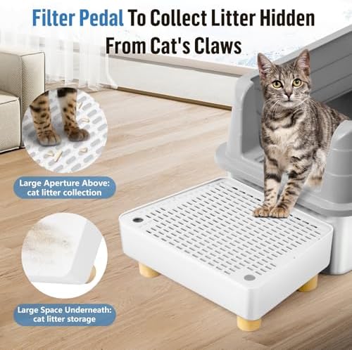 Extra Large Cat Litter Box Step Ramp, Cat's Litter Catcher Mat - Image 3