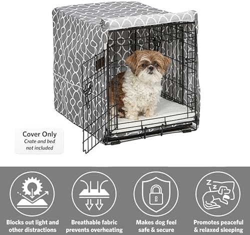 MidWest Homes for Pets Small Dog Crate Cover Featuring Teflon Fabric Protector - Image 3