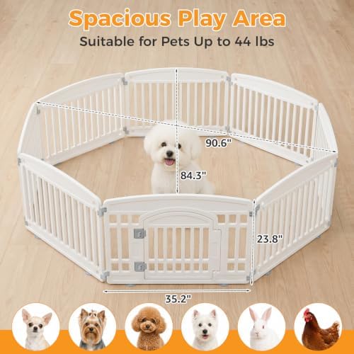 NEWBULIG 24 Inch 8 Panels Dog Playpen, Plastic Pet Play Pen Fence - Image 5