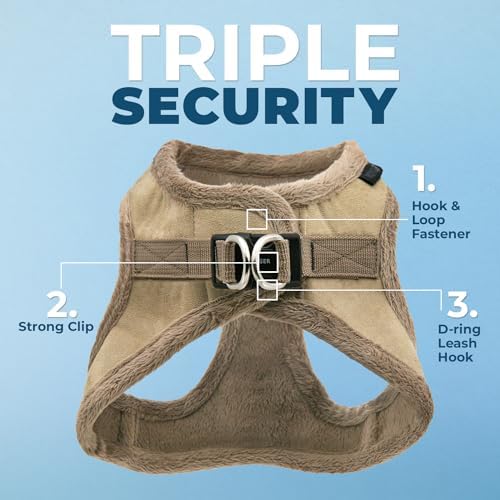Voyager Step-in Plush Dog Vest Harness -Latte Suede - Image 3