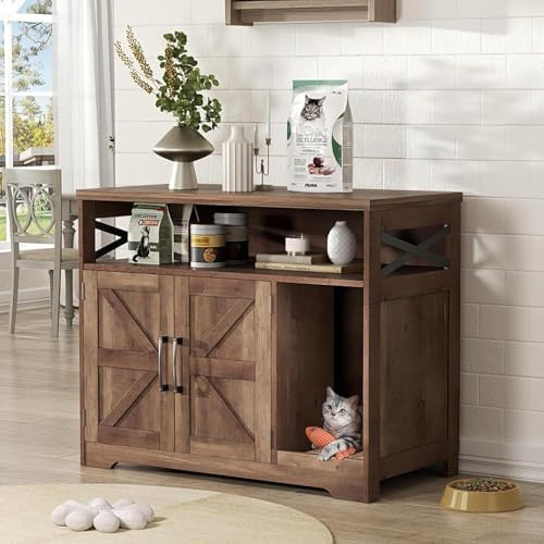 Halitaa Cat Litter Box Enclosure, Hidden Litter Box by Halitaa