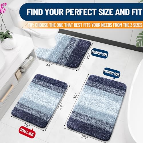 OLANLY Small Bathroom Rugs 28x18, Extra Soft Absorbent Microfiber Bath Rugs - Image 2
