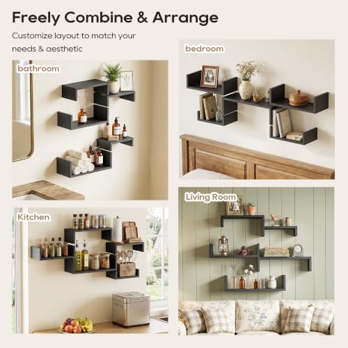 SRIWATANA Black Floating Shelves - Image 4