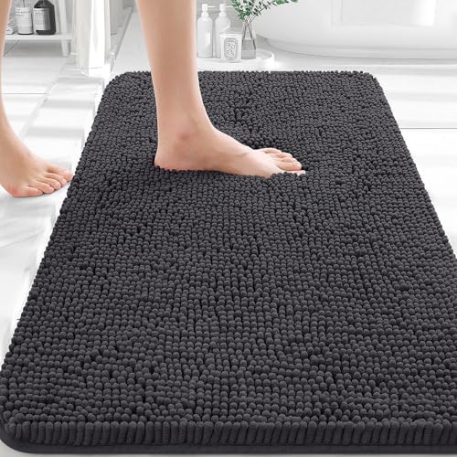 OLANLY Bathroom Rugs 30x20, Extra Soft Absorbent Chenille Bath Rugs by OLANLY