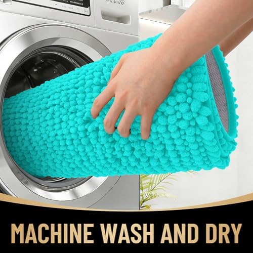 OLANLY Thick Chenille Bathroom Runner Rugs 44x24, Absorbent Bath Mat - Image 4