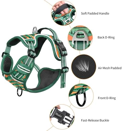HEELE Dog Harness, No Pull Adjustable Padded Reflective Harness - Image 2