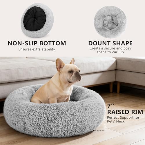 MIXJOY Orthopedic Dog Bed Comfortable Donut Cuddler Round Pet Beds Ultra Soft - Image 2