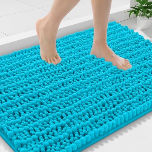 Smiry Bathroom Rugs 30X20, Extra Soft Rubber Backing Chenille Bath Mats by Smiry