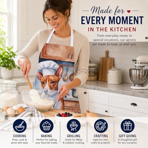 Caroline's Treasures Basenji The Chef Apron Cooking Kitchen Server Baking - Image 6