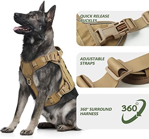WINGOIN Tactical Dog Harness for Medium Dogs, Heavy Duty No Pull Dog Harness - Image 2