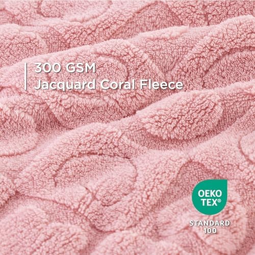 Bedsure Dog Blankets for Medium Dogs Cats Soft 300GSM Fleece, 30x40 Pink - Image 3