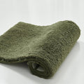 CozeCube Olive Green Shaggy Bath Mat 32"x20" Non Slip Washable Rug by CozeCube