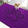 OLANLY Dog Door Mat for Muddy Paws 48x30, Paw Print Design Chenille Mud Mat by OLANLY