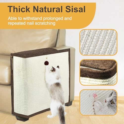 Upgraded Cat Scratch Furniture Protector, Cat Scratch Sofa Arm Sheild - Image 3