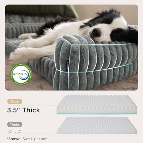 Bedsure ComfyFleece® Memory Foam Orthopedic Dog Beds Medium Size Dog 30" - Image 4