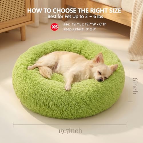 nononfish Calming Donut Dog Bed, Soft Plush Pet Bed - Image 3