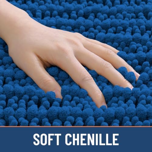 Smiry Bathroom Rugs 24X16, Extra Soft Rubber Backing Chenille Bath Mats - Image 4