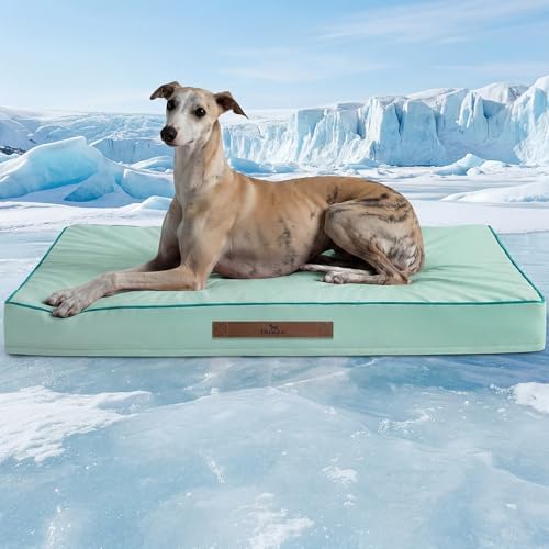 Cooling Dog Bed for Large Dogs, Orthpedic Cooling Pet Bed Dog Crate Mat for by blunique