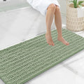 Smiry Bathroom Rugs 47X20, Extra Soft Rubber Backing Chenille Bath Mats by Smiry