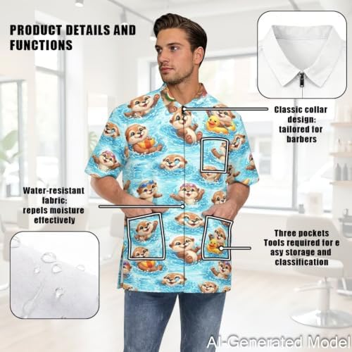Dog Grooming Smock for Women & Men Water & Hair Repellent - Image 5