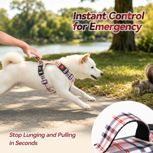 PoyPet Plaid Dog Harness Small, No Pull Vest - Image 6