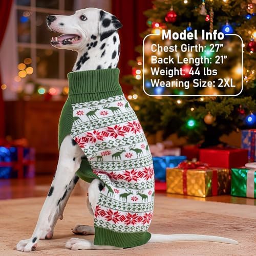 KYEESE Dog Ugly Christmas Sweater for Small Medium Dogs, Snowflake Reindeer - Image 6