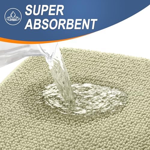 OLANLY Thick Memory Foam Bathroom Rugs 36x24, Absorbent Bath Mat - Image 3