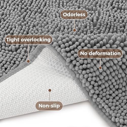 Bcoimo 48x30 Chenille Bath Mat – Non-Slip - Image 4