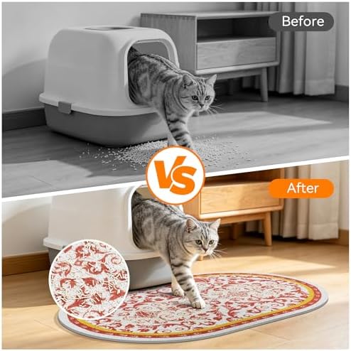 Cat Litter Mat, Waterproof & Urine-Proof Kitty Litter Catcher Mats, Soft on - Image 2