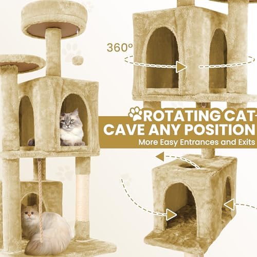 58.5inch Large Cat Tree Tower Condo - Image 3