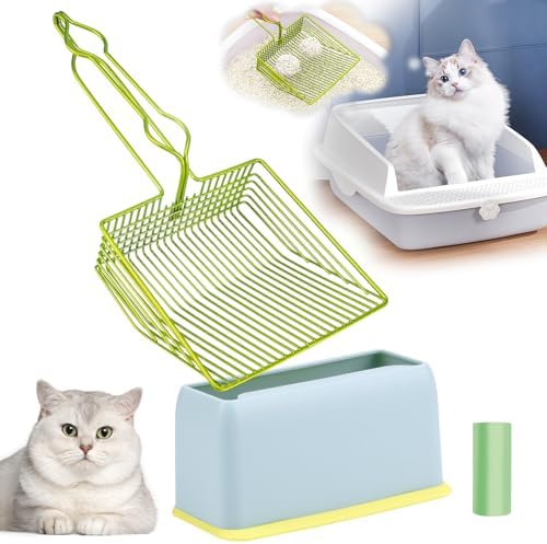 DHXYZZB Cat Litter Scoop with Holder, Metal Cat Litter Scoop Deep Shovel Kitty by DHXYZZBBetterlivingwithpet