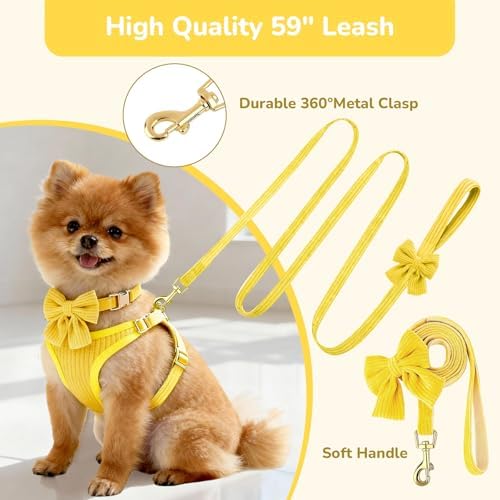 Small Dog Collar Harness and Leash Set, Dog Harness no Pull - Image 5
