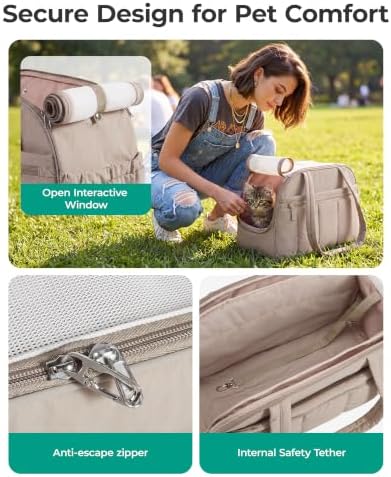 BAGSMART Dog Purse Carrier for Small Dogs Up to 13lbs Puppy Travel Tote Bag - Image 3