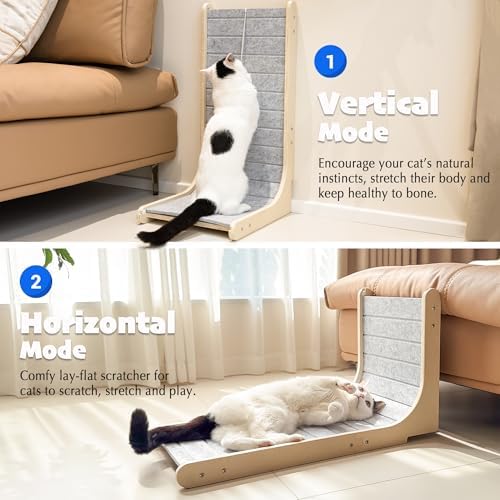 PETKARAY Felt Cat Scratcher, Vertical Cat Scratching Pad, Scratch Resistant - Image 4