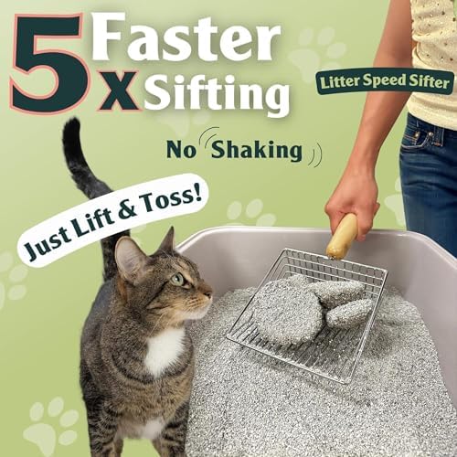 Sprinkle & Sweep: Litter Box Deodorizer Duo - 8oz Bag & Speed Sifter - - Image 3