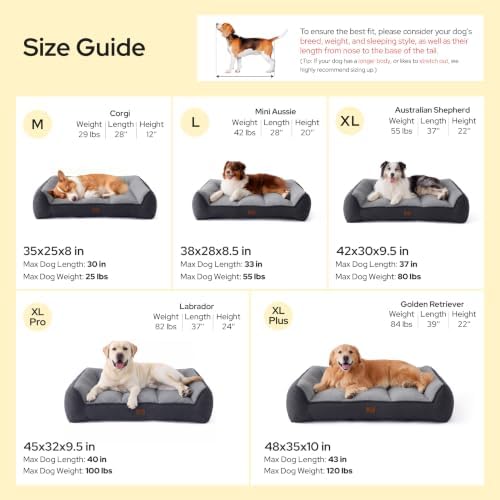 Bedsure SupportMax® Extra Thick Orthopedic XL Dog Bed - Image 4